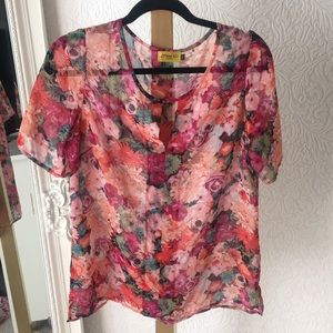 Sheer floral top